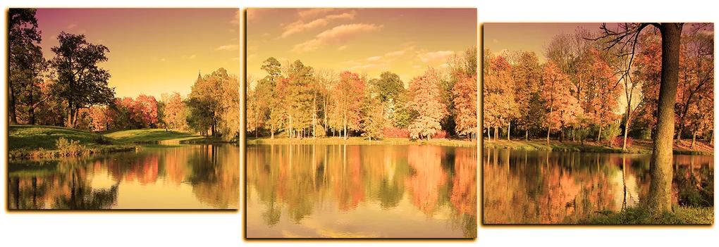 Obraz na plátne - Jesenný park - panoráma 5175FE (150x50 cm)