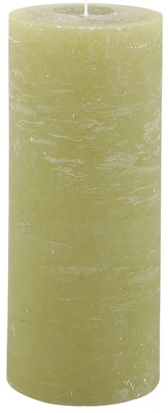 Machová široká sviečka Macon Rustic moss - Ø 10*25 cm/ 150 h