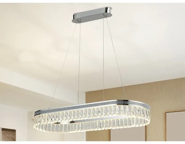 Stmievateľný LED krištáľový luster na lanku THALIA LED/50W/230V 3000-6000K + diaľkové ovládanie