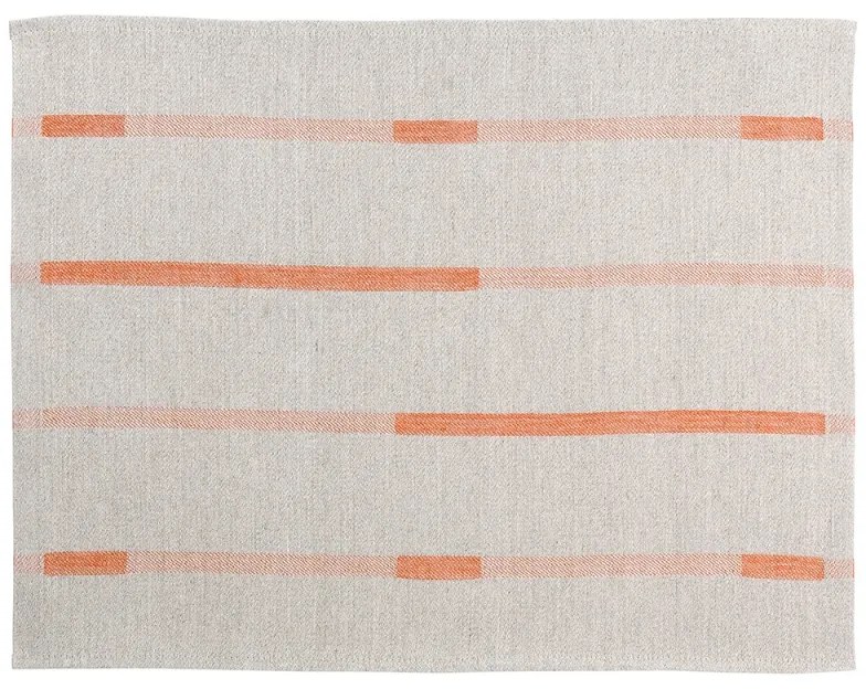 Ľanové prestieranie Linnea 46x32, ľan-oranžové