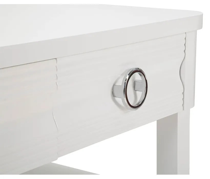 Biely konferenčný stolík z jedľového dreva 60x90 cm Shine – Mauro Ferretti