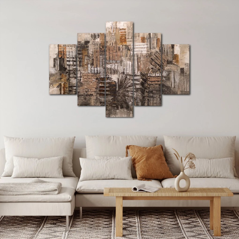 Obraz - Abstrakcia v hnedých tónoch (150x105 cm)