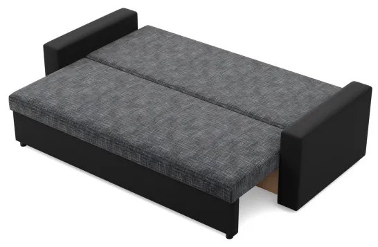 Trojmiestna rozkladacia sedačka LUNA tmavosivá / čierna