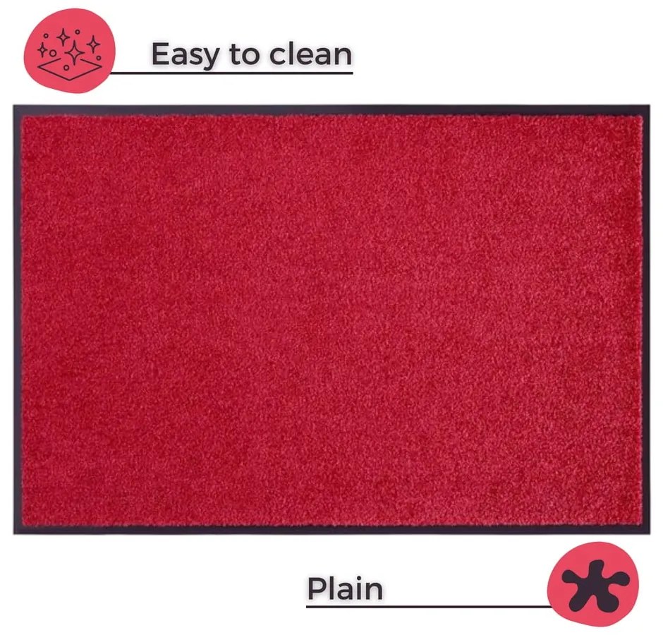 Červená rohožka Hansa Home Wash &amp; Clean, 39 x 58 cm