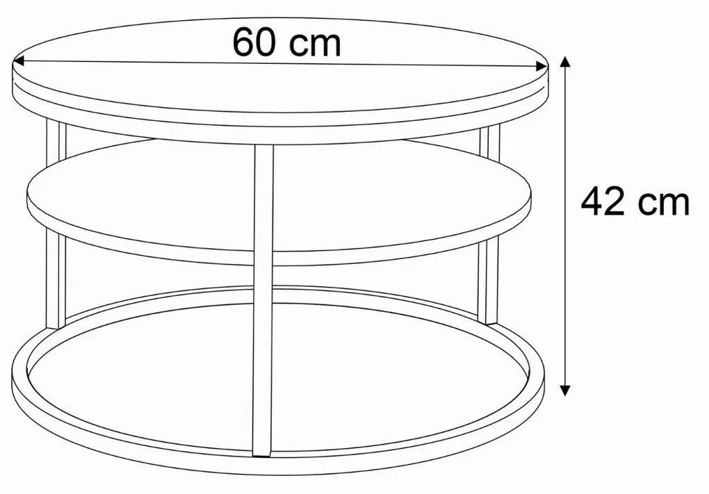 KONFERENČNÝ STOLÍK LEONARDO S POLICOU BIELY MRAMOR + BIELY