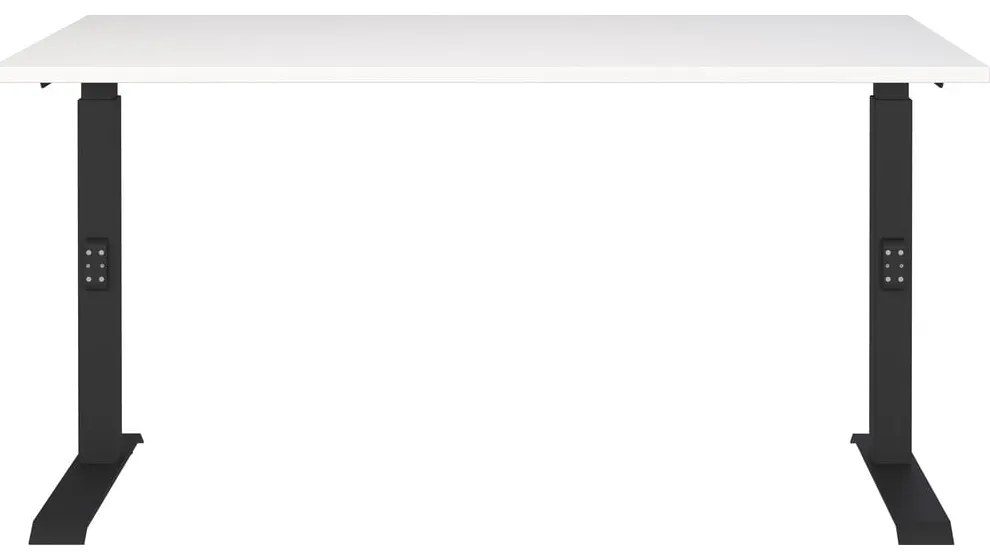 Pracovný stôl s nastaviteľnou výškou s bielou doskou 80x140 cm Downey – Germania
