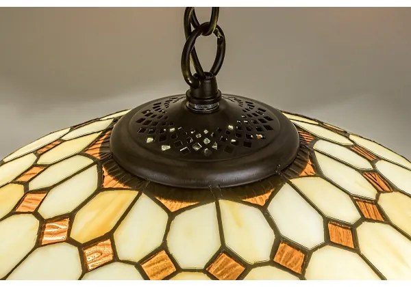 Brilagi - Tiffany vitrážový luster na reťazi DORAN 2xE27/60W/230V
