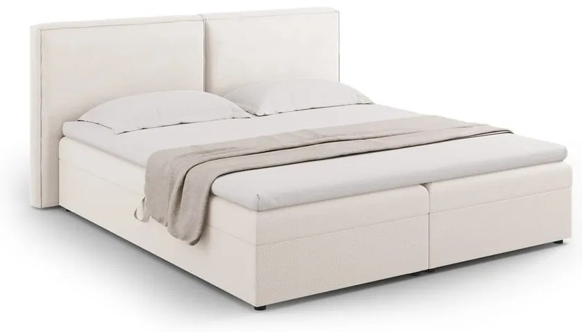 Krémová boxspring posteľ s úložným priestorom 180x200 cm Arendal – Cosmopolitan Design