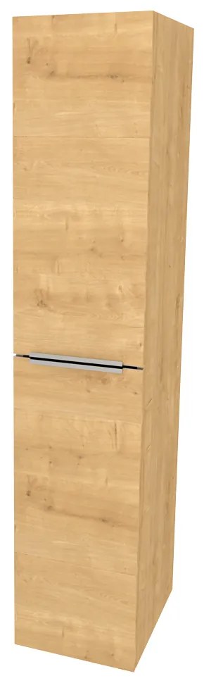 Mereo, Mereo Mailo, kúpeľňová skrinka vysoká 170 cm, chróm madlo, Multidecor, Dub Arlington, MER-CN594LPDARL