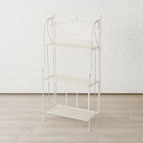 XXXLutz REGÁL, biela, železo, 59,6/29,2/120 cm - Dekorácie do záhrady - 004885970301