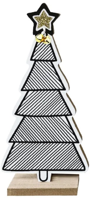 Vianočná dekorácia stromček KL-21X14 biely