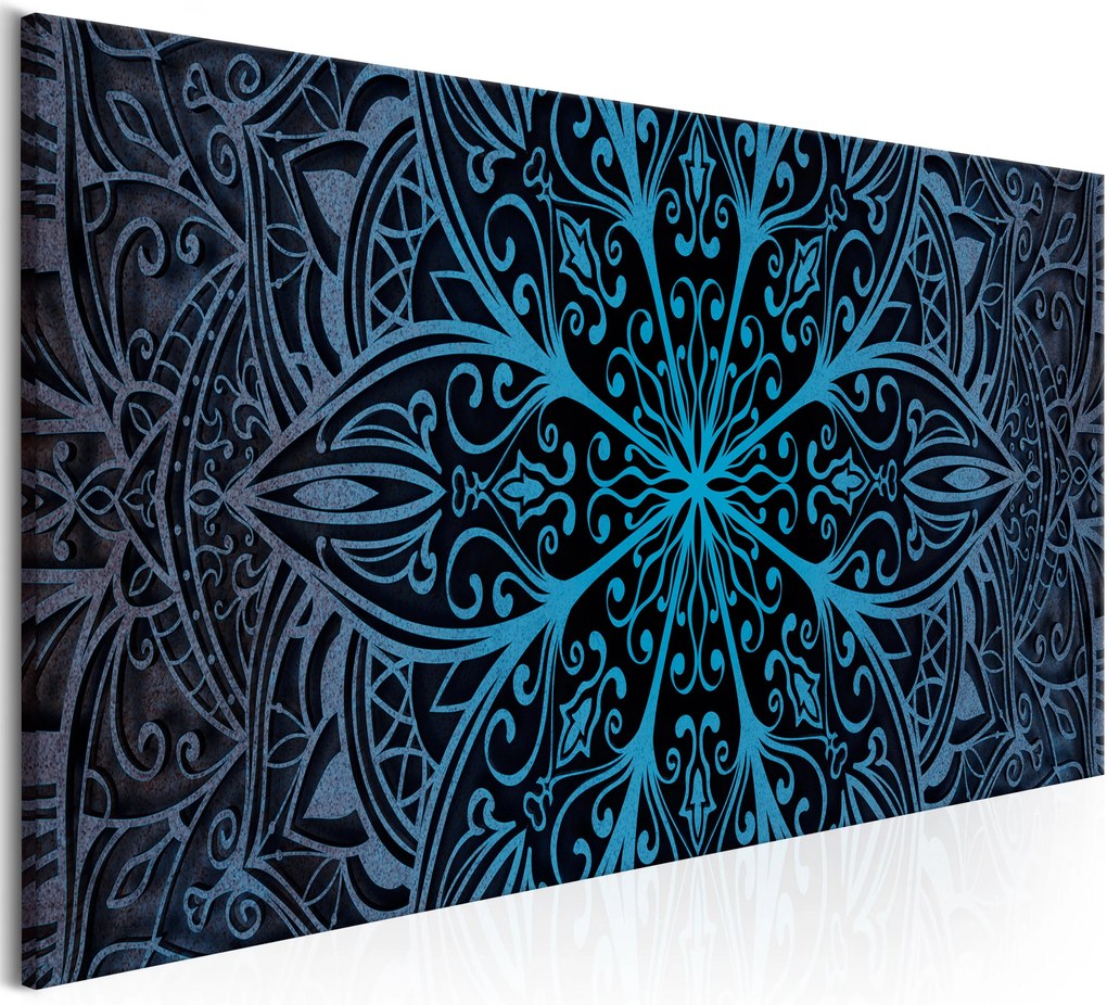 Obraz - Feathers (1 Part) Blue Narrow 120x40