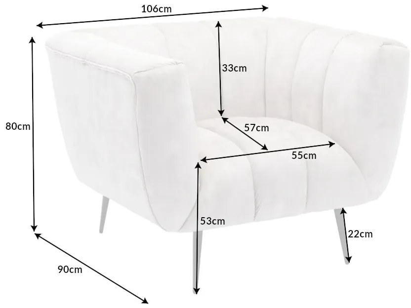 Kreslo Ablesse champagne black