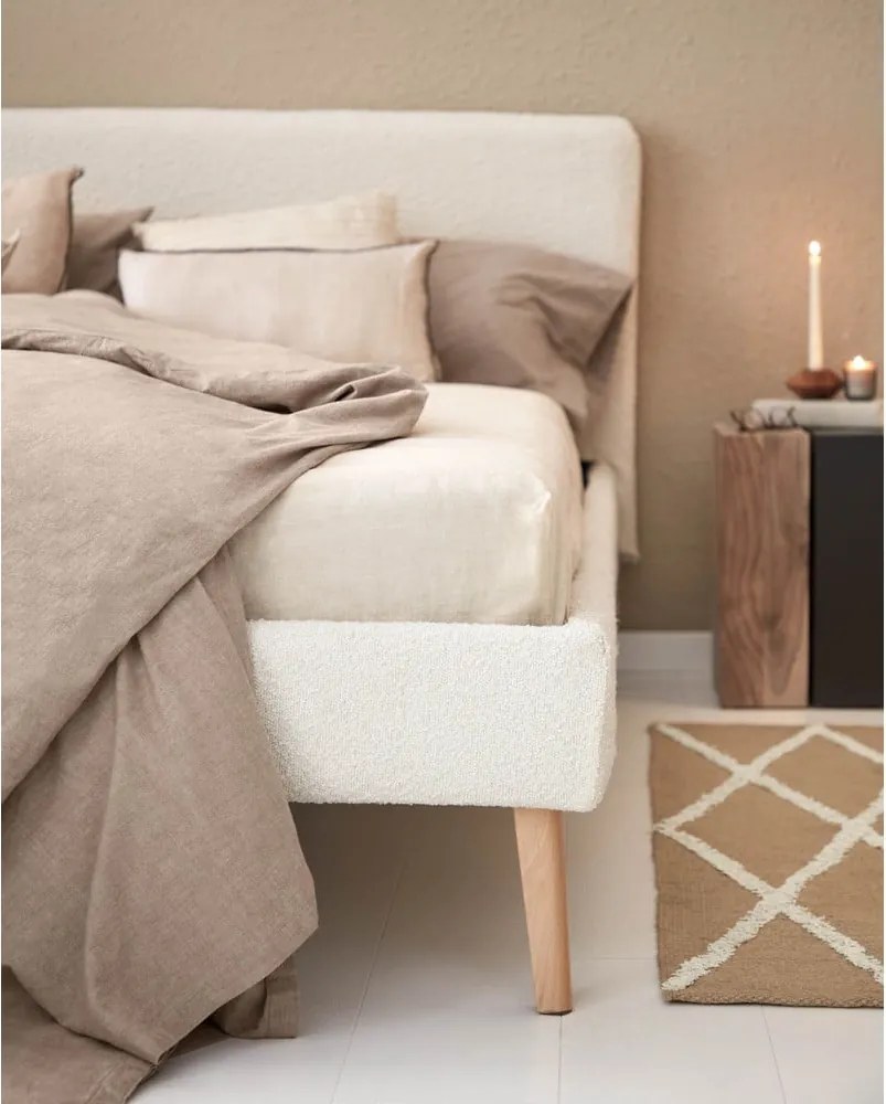 Svetlosivá dvojlôžková posteľ Kave Home Lydia, 160 x 200 cm