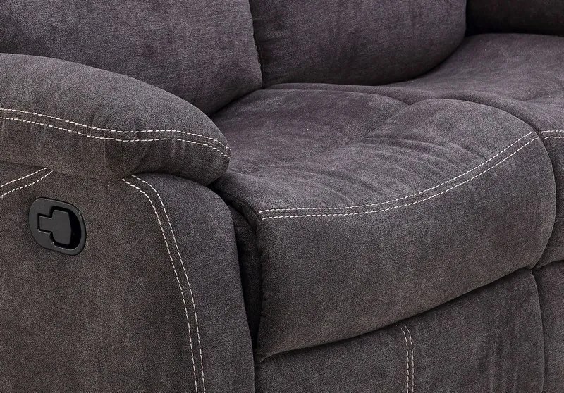 Dvojsedák Fortuna,šedá látka, funkcia polohovanie