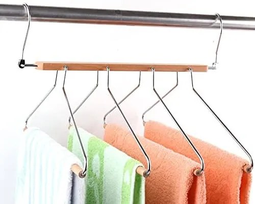 Zeller Present Drevený vešiak na oblečenie, šetrí miesto – nahradí 4 vešiaky