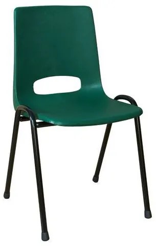 Plastová jedálenská stolička Pavlina Black, zelená