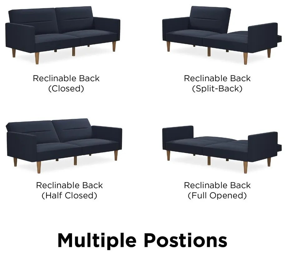 Tmavomodrá rozkladacia pohovka Støraa Mainstays