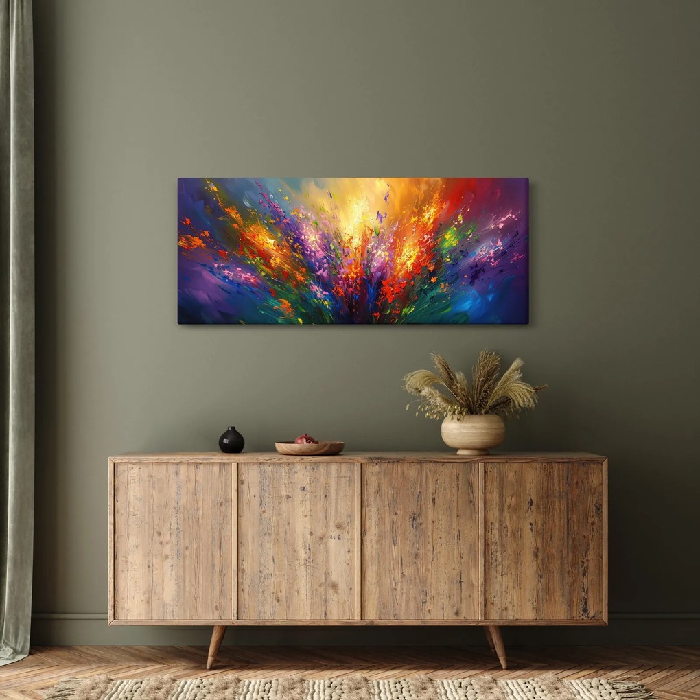Obraz - Abstrakcia kvetov (120x50 cm)