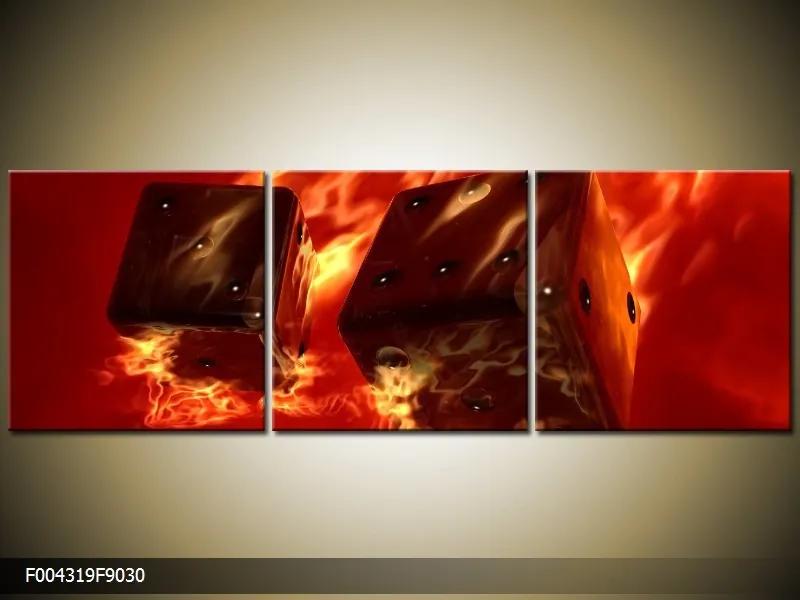 Obraz na plátne Horiace kocky, 3 dielne 90x30cm 37,76 €