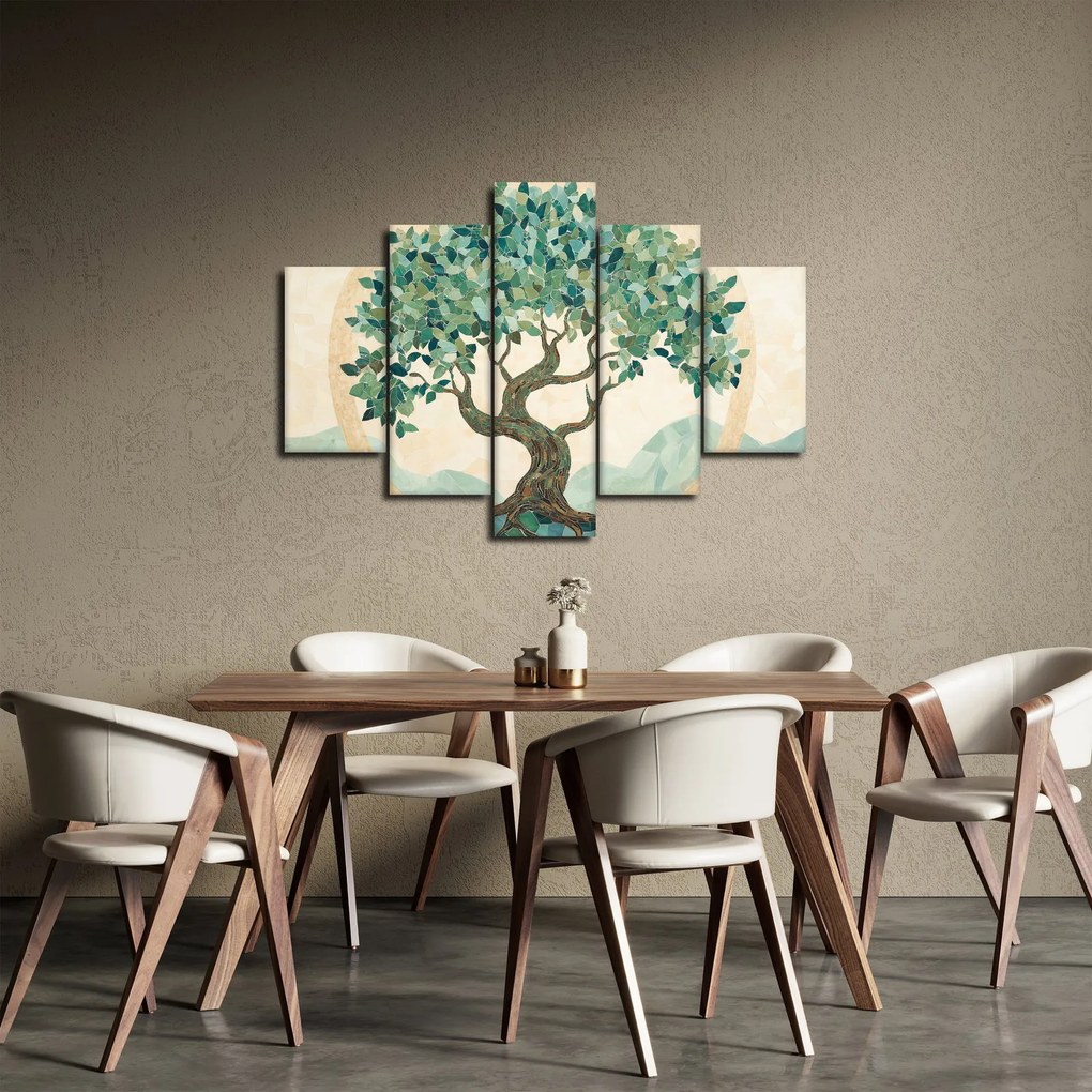 Obraz – Elegantná mozaika so stromom (150x105 cm)