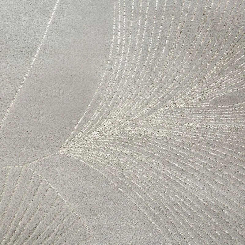 Dekorstudio Deka s rastlinným vzorom GINKO1 150x200cm - strieborná