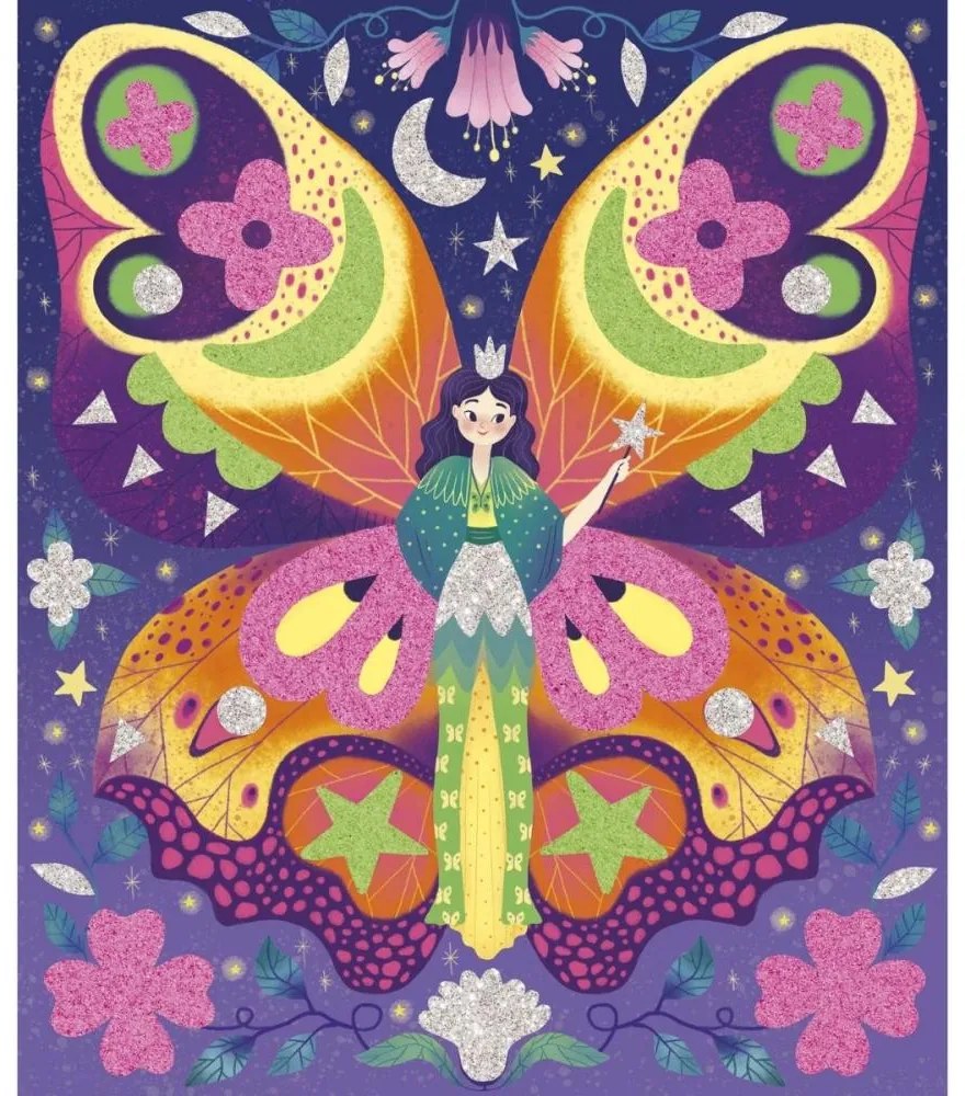 Kreatívna súprava Magic Fairies - samolepky a fosforeskujúci piesok