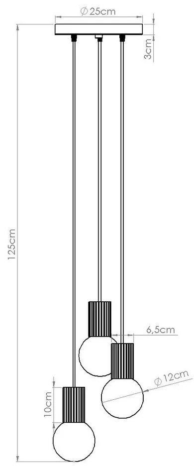 Tmavomodré závesné svietidlo so skleneným tienidlom ø 25 cm Orbital – Sollux