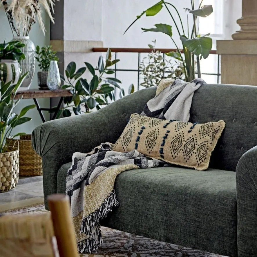 Bloomingville Prehoz z recyklovanej bavlny Annli Grey 160 × 130 cm