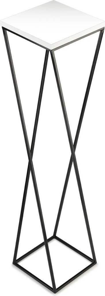 STOJAN NA KVETINÁČ LOFT7 100X24X24 CM ČIERNA/BIELA