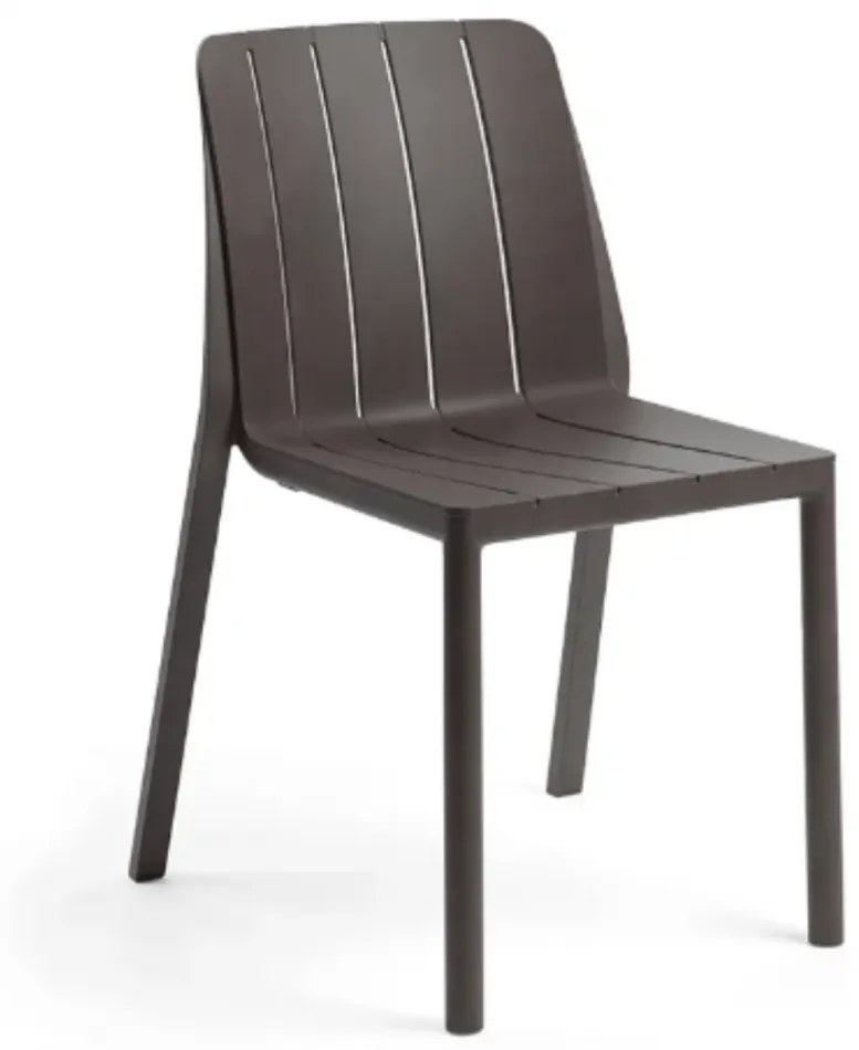 TIBERINA BISTROT záhradná stolička bez podrúčok terra