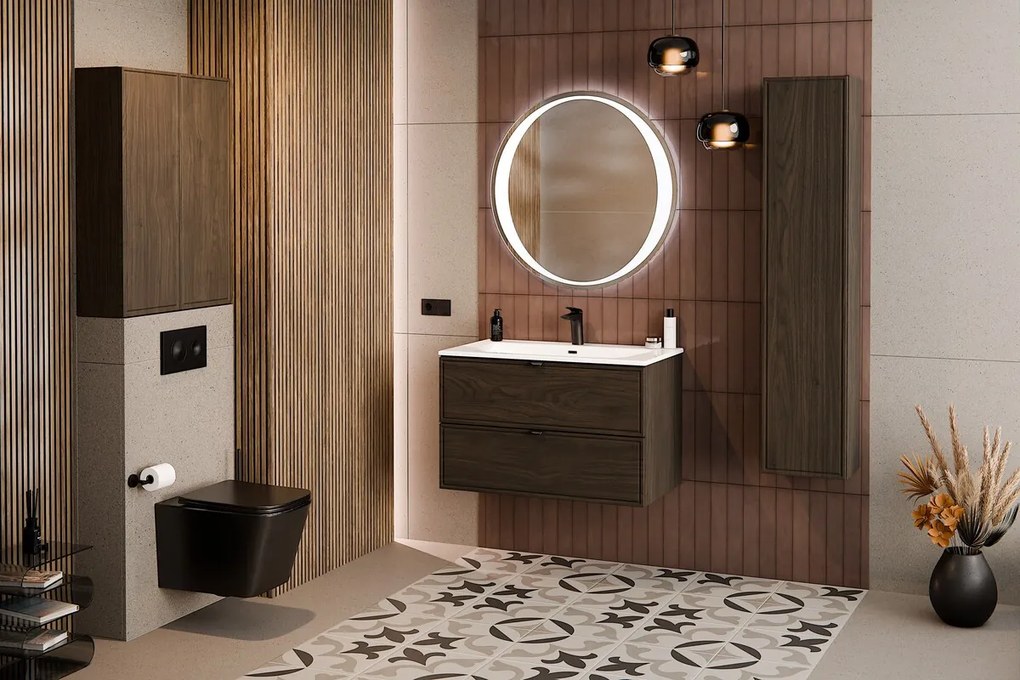 Vysoká závesná skrinka Villa 80-30-1D orech