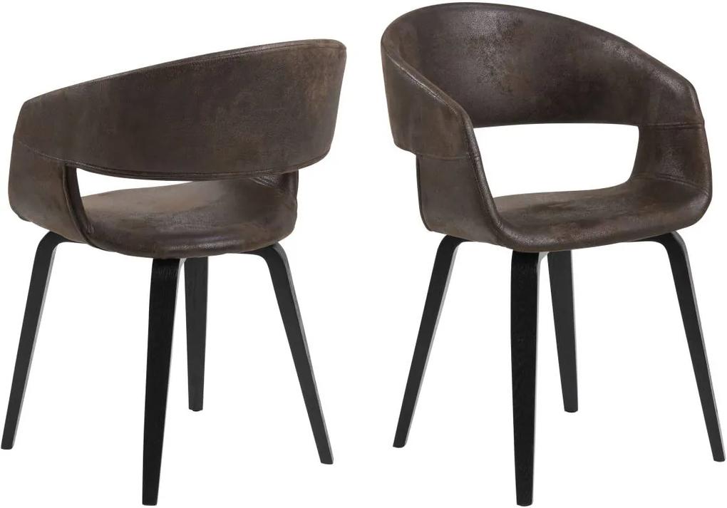 Dizajnová stolička Nere, hnedá