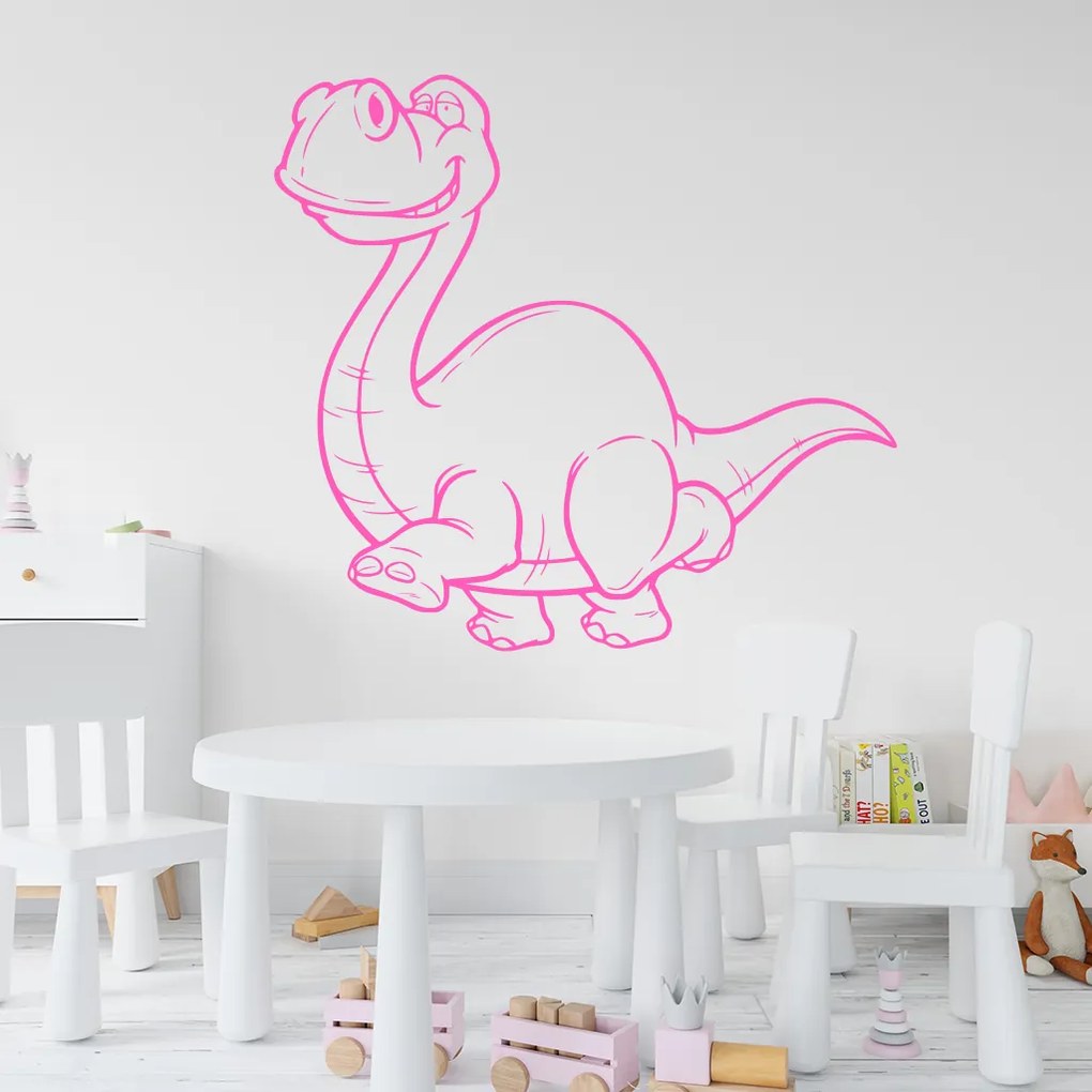 Veselá Stena Samolepka Brontosaurus Farba: oranžová, Veľkosť: 80 x 76 cm