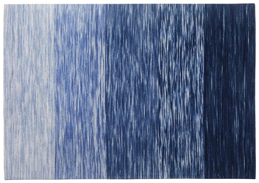 Vlnený koberec 160 x 230 cm modrý KAPAKLI Beliani