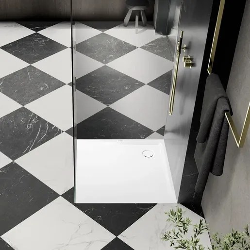 Kaldewei Superplan sprchová vanička štvorcová 90x90 cm smaltovaná oceľ alpská biela 384800010001
