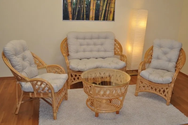 Ratanová sedacia súprava COPACABANA medová