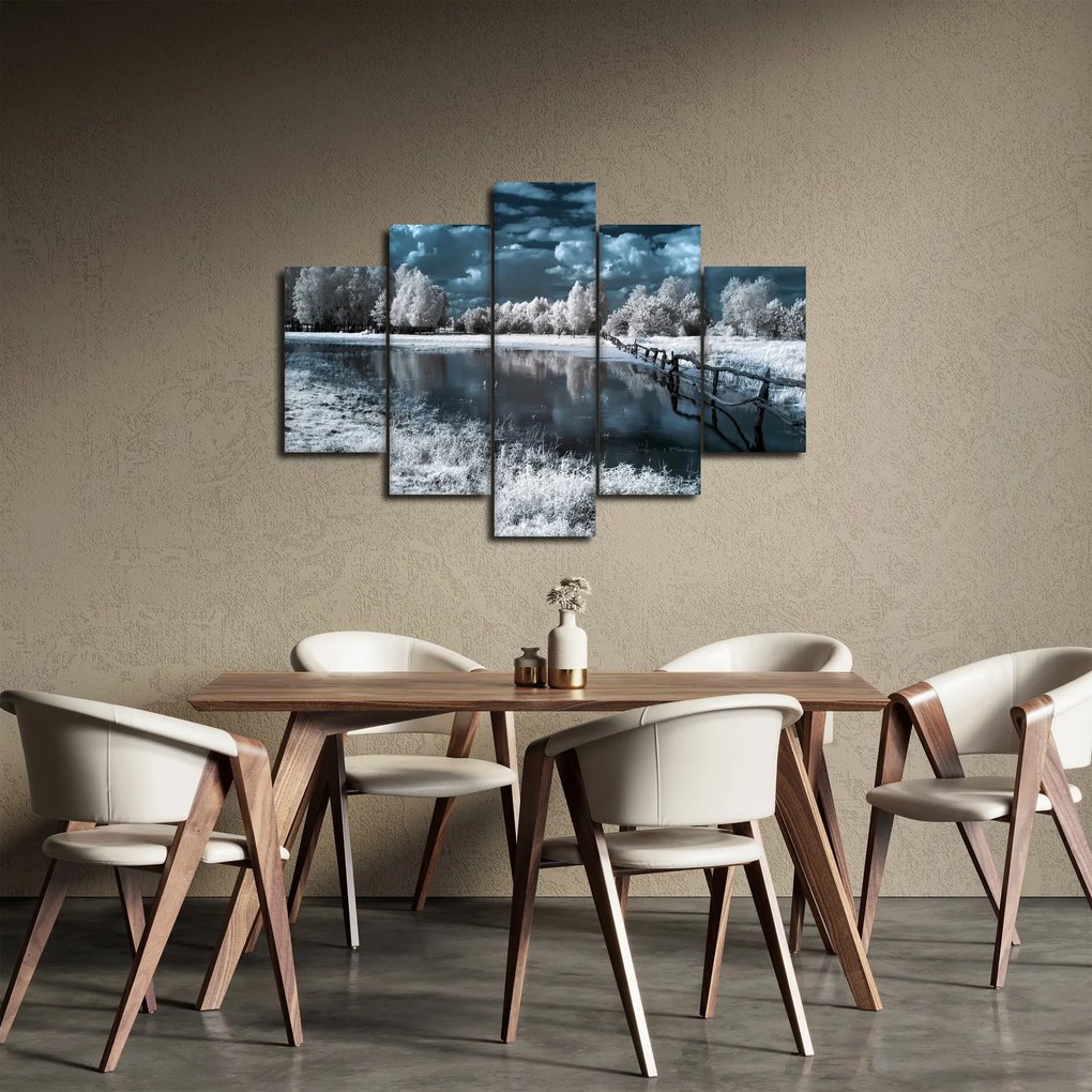 Obraz - Zamrznutá krajina (150x105 cm)