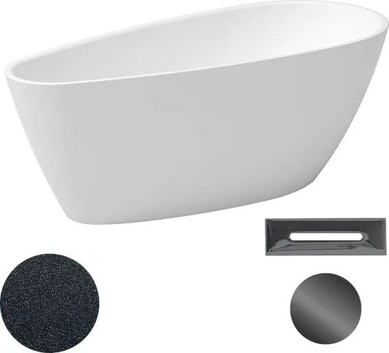 Besco Akrylátová voľne stojaca vaňa Goya A-line Glam G 160x73 (170x80) BESCO-Typ výpuste: Click-Clack s prepadom, grafit, BESCO-Rozmery: 170x80, BESC…