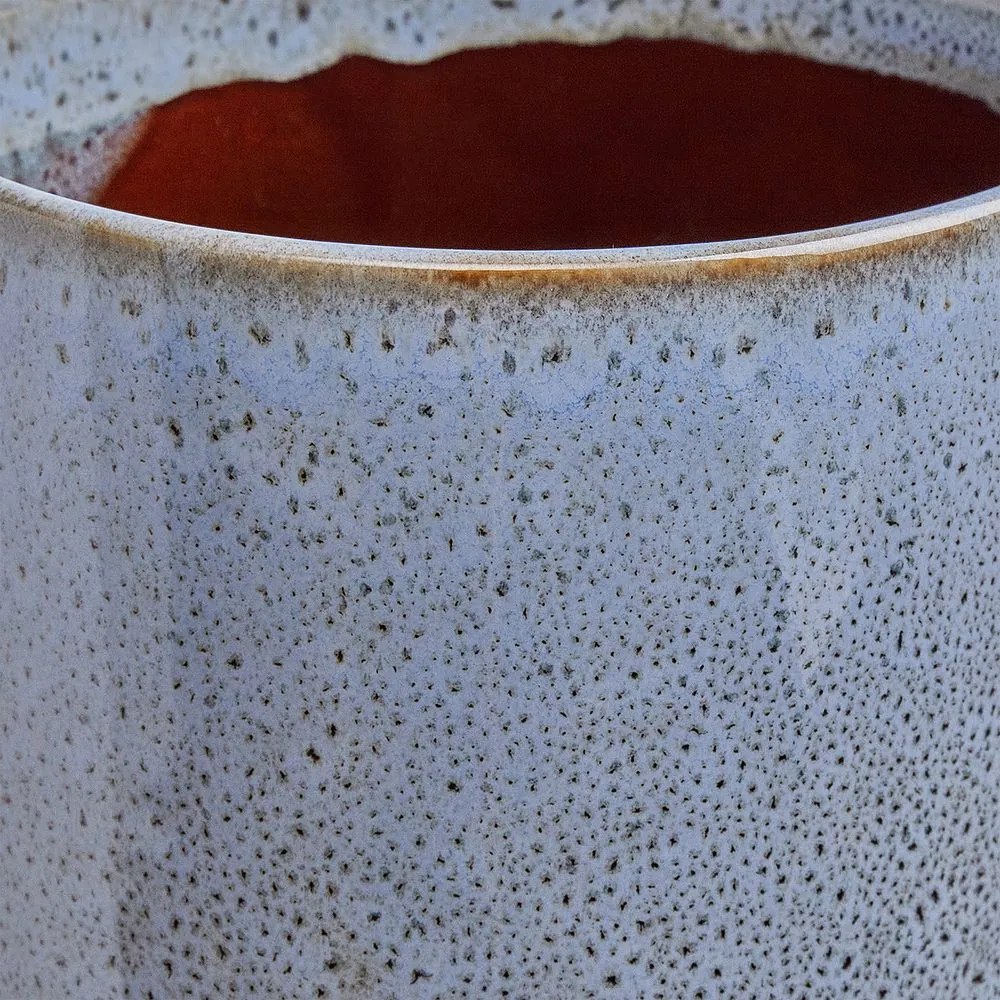 GLAZE Glazovaný kvetináč 17 cm - olivová