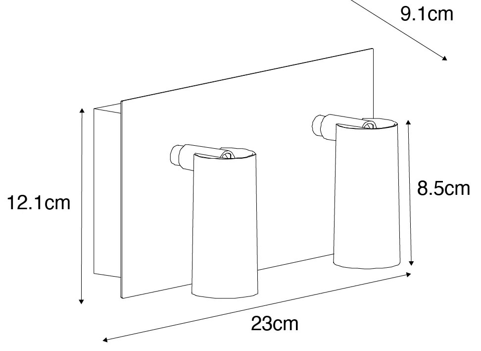 Moderné vonkajšie nástenné svietidlo čierne vrátane LED 2-svetlo IP54 - Simon