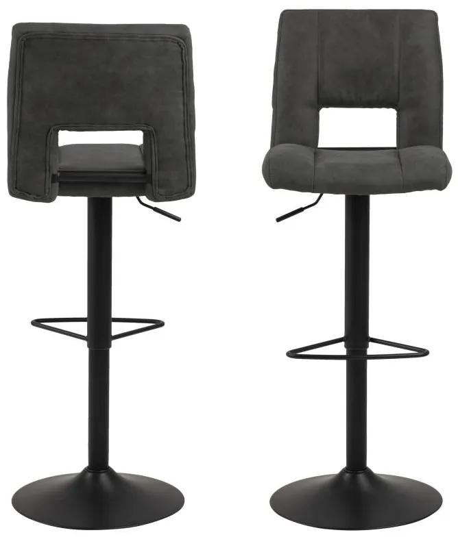 Dizajnová barová stolička Nerine, antracitová