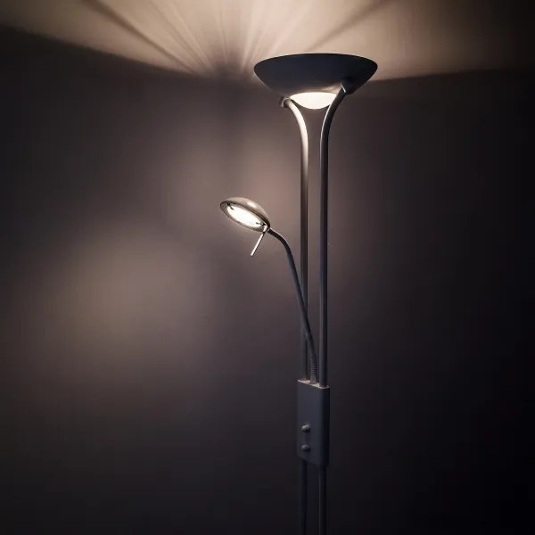 Brilagi - Stmievateľná stojacia lampa SCARLETT 1xR7s/230W/230V + 1xG9/40W biela