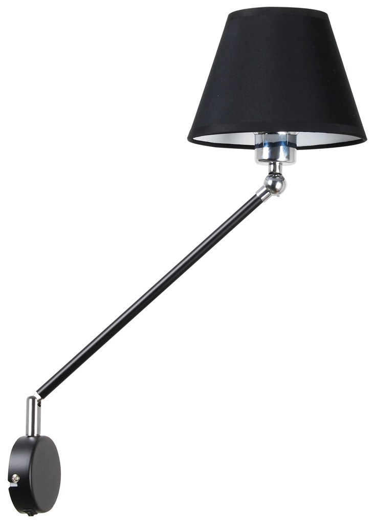 CLX Flexibilná nástenná lampa CATANIA, 1xE27, 40W, čierna