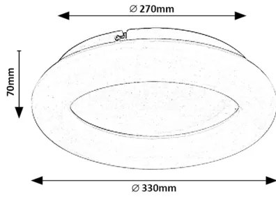 Rabalux 71168 - LED Stropné svietidlo CELIE LED/24W/230V pr. 33 cm biela