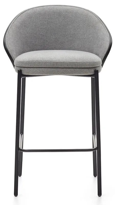 Čierno-sivá barová stolička (výška sedadla 65 cm) Eamy – Kave Home
