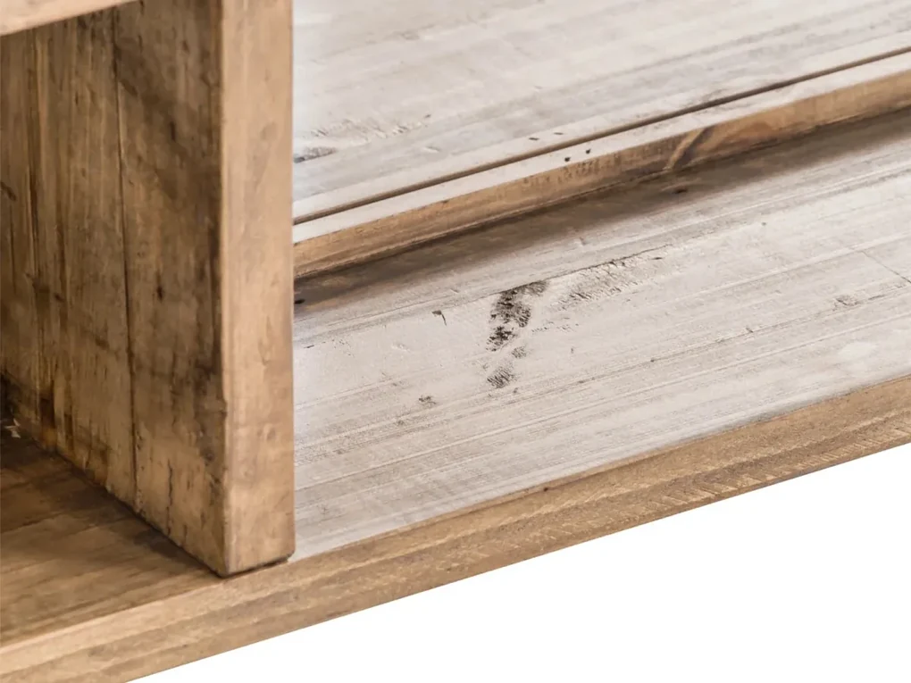 furniture-nabytek.cz - Masívne kúpeľňové zrkadlo Dingle II z recyklovanej borovice, lakované, prírodné – 130×60 cm