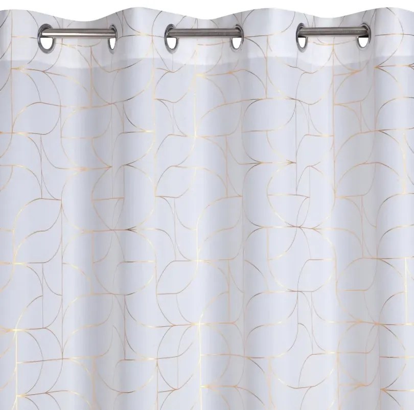 Elegantný záves s jemným vzorom - biely Šírka: 140 cm | Dĺžka: 250 cm