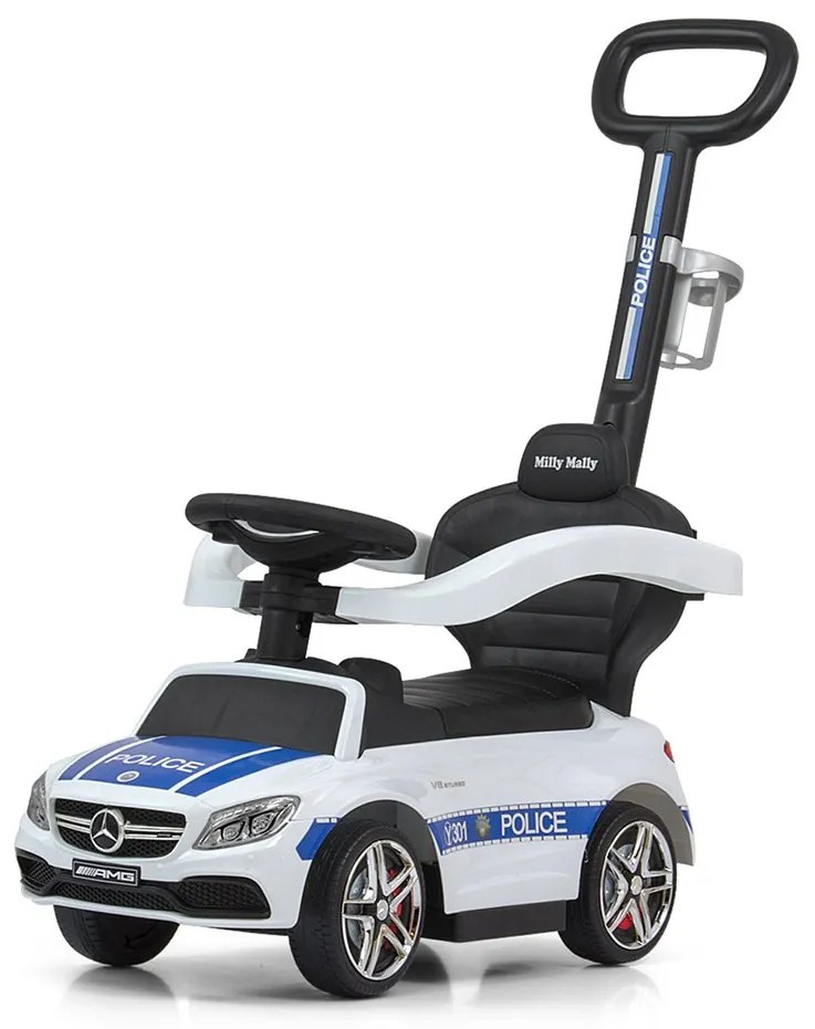 Detské odrážadlo s vodiacou tyčou Mercedes Benz AMG C63 Coupe Milly Mally Police