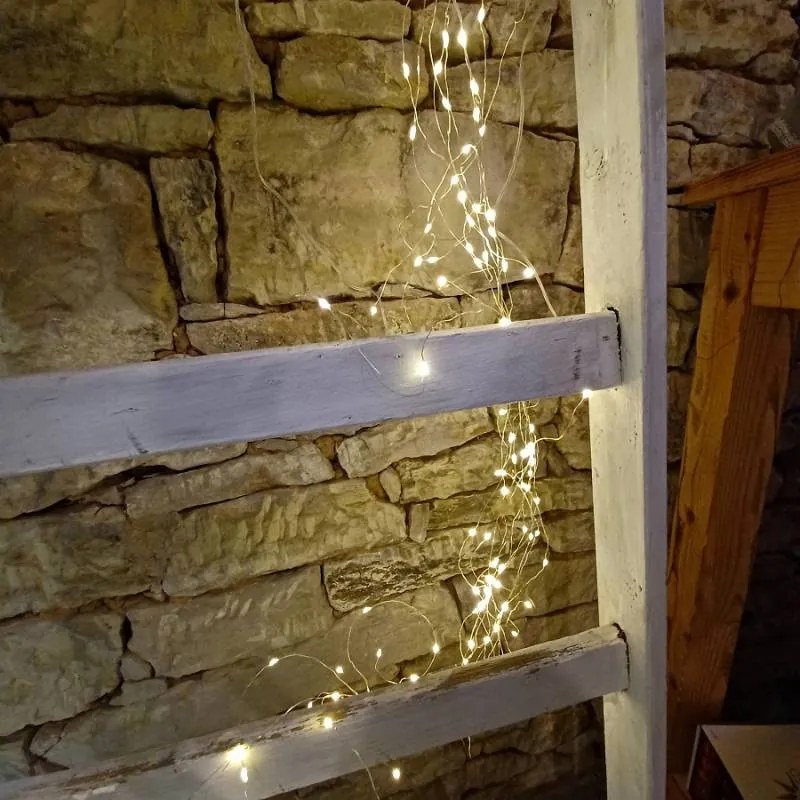 DECOLED LED světelný řetěz, 10 x 2 m, teple bílá, 240 diod